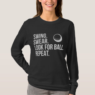 T-shirt Chandail À Swing Chercher Balle Répéter Funny Golf
