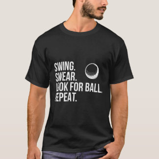 T-shirt Chandail À Swing Chercher Balle Répéter Funny Golf