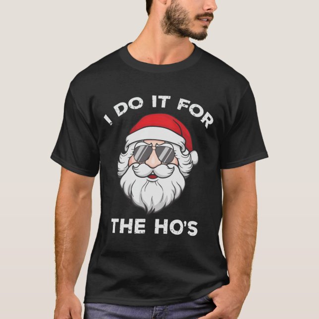 T-shirt Chandail de Noël amusant Père Noël (Devant)