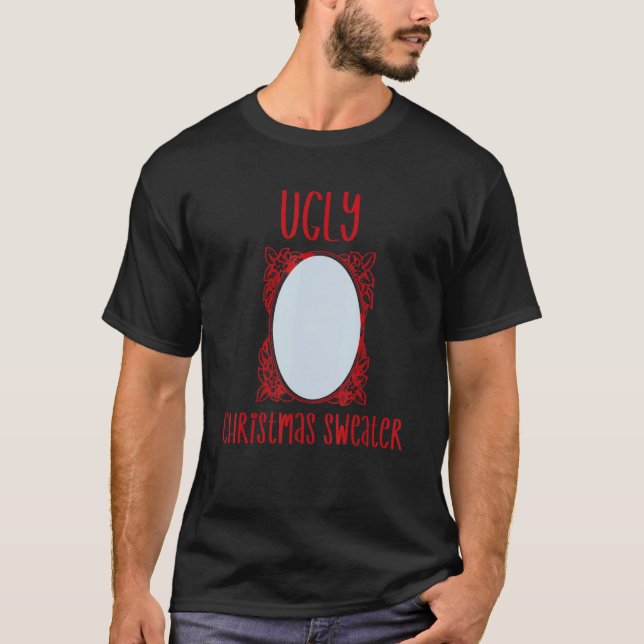 T-shirt Chandail de Noël moche avec miroir (Devant)