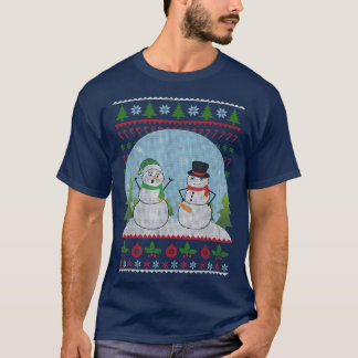 T-shirt Chandail de Noël moche Snowman