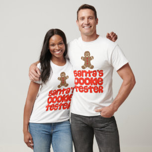 T-shirt Chandail de Noël père Noël Cookie Tester
