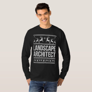 T-shirt Chandail laid de Noël d'architecte paysagiste