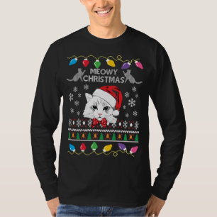 T-shirt Chandail laid de Noël de chat