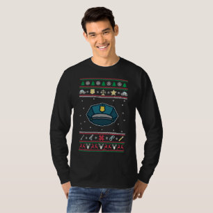 T-shirt Chandail laid de Noël de police