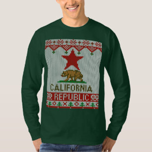 T-shirt Chandail laid de Noël de style de République de 