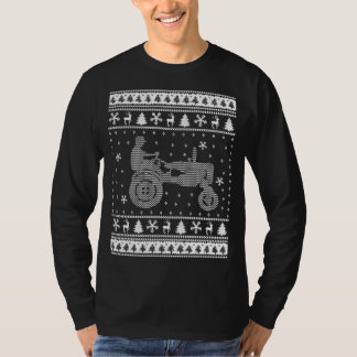 T-shirt Chandail laid de Noël de tracteur
