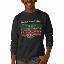 Chandail laid personnalisé de Noël de famille