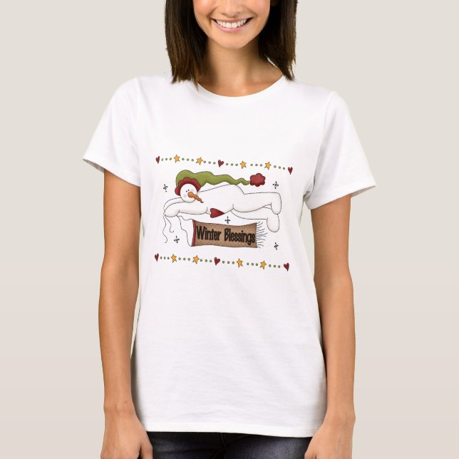 T-shirt Chandails et cadeaux d'hiver (Devant)