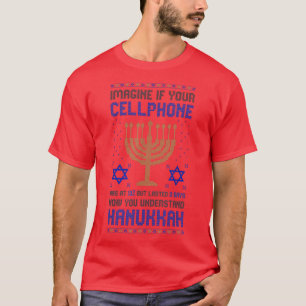 T-shirt Chandelier de Hanukkah Chanukah laid Moche Télépho