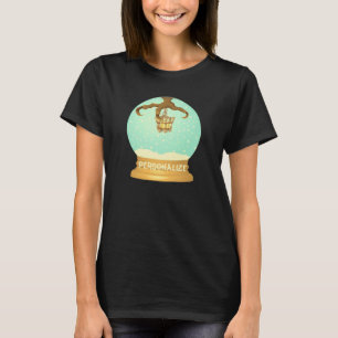T-shirt Chandelier en os de talon d'hibou neige globe