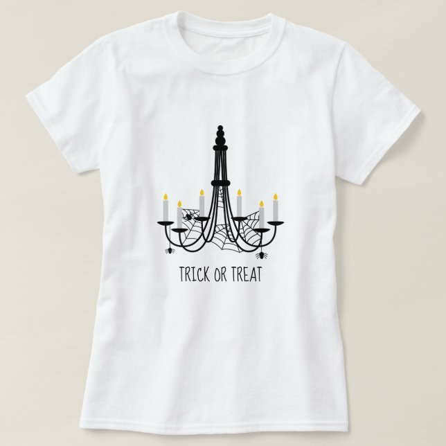 T-shirt Chandelier web Spider Halloween thème (Design devant)