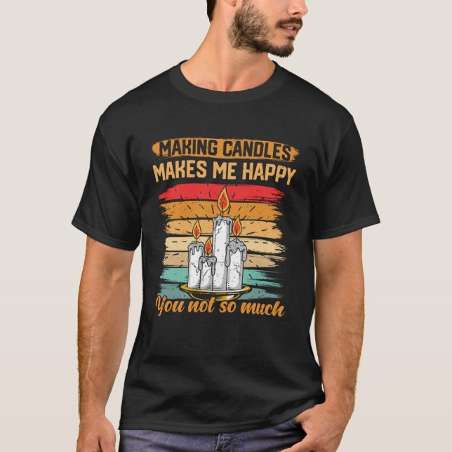 T-shirt Chandelle Drôle Fabriquant Des Bougies Artiste De  (Devant)