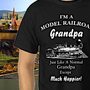 T-shirt Change ALL Text - Model Railroad - Much Happier !