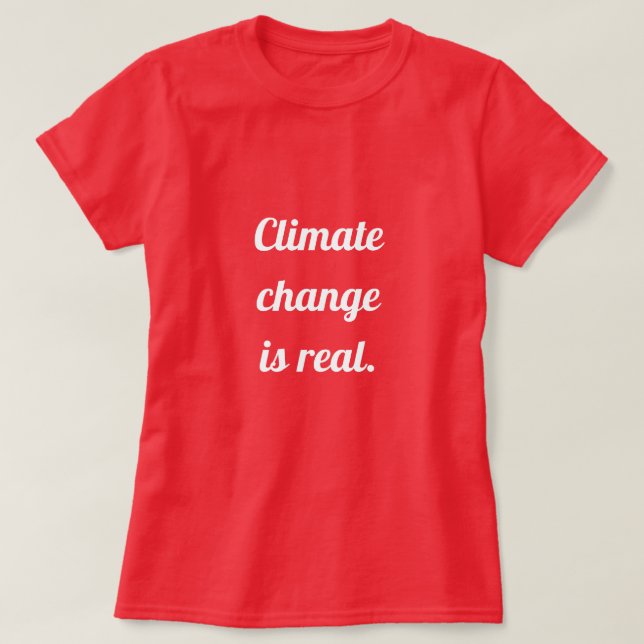 T-shirt Changement climatique : Rouge (Design devant)