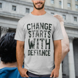 T-shirt Changement Commence Avec Chemise De Défi