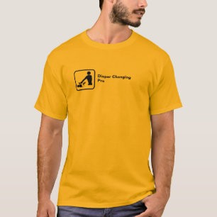 T-shirt Changer de couche Pro (petit logo)