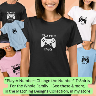 T-shirt Changer le numéro, Joueur Deux Dames Correspondant