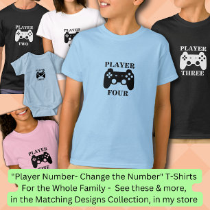 T-shirt Changer le numéro, Joueur quatre correspondant gam