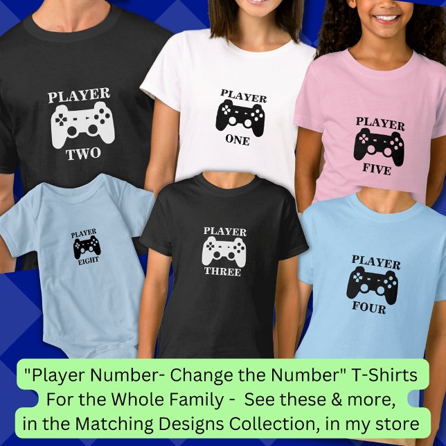 T-shirt Changer le numéro, Joueur un joueur correspondant (Créateur téléchargé)