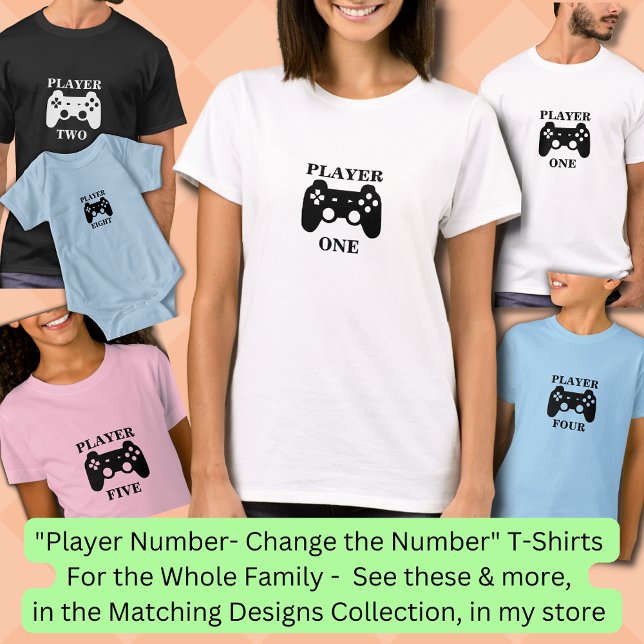 T-shirt Changer le numéro, Joueur un jumelé Dames Joueur (Créateur téléchargé)