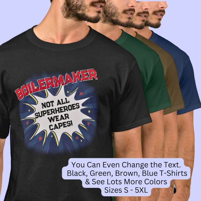 T-shirt Changer N'Importe Quel Texte, BOILERMAKER, Pas Tou (Créateur téléchargé)
