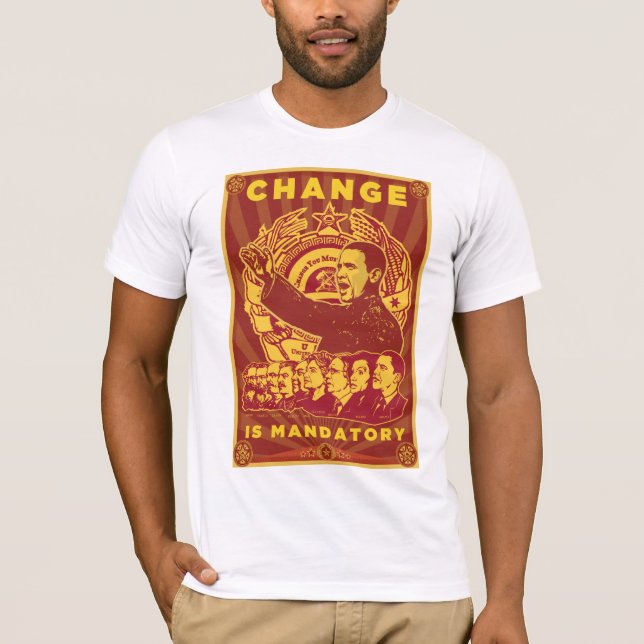 T-shirt Changez est obligatoire ! Camarade Obama Spoof (Devant)