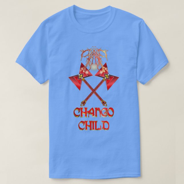 T-shirt Chango Lightning Enfant Chargé Twin Double Ax Cla (Design devant)