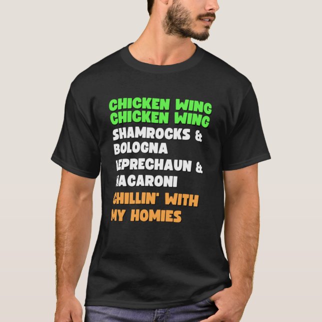 T-shirt Chanson d'aile de poulet Chanson d'aile de poulet  (Devant)