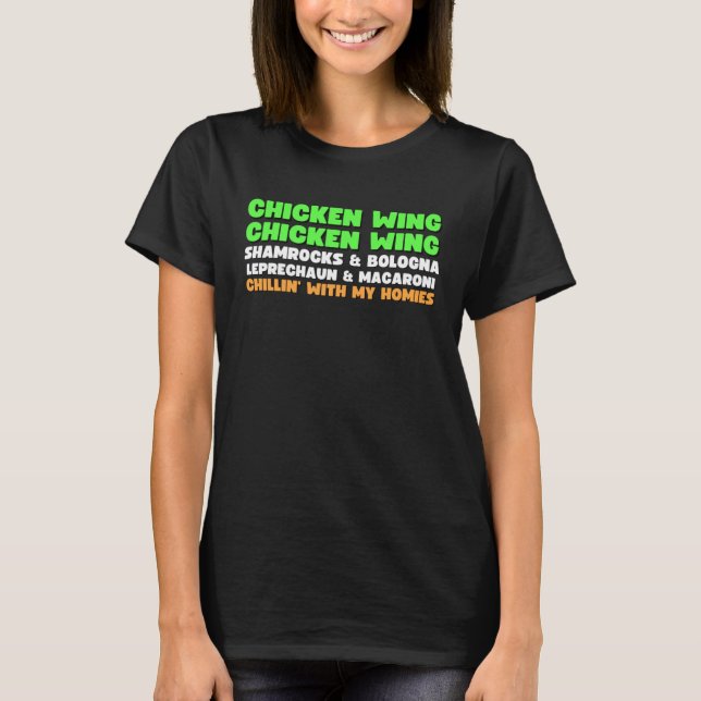 T-shirt Chanson d'aile de poulet Chanson d'aile de poulet  (Devant)
