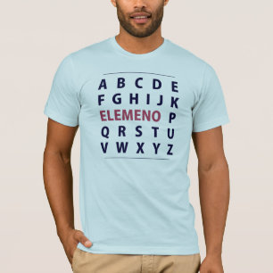 T-shirt Chanson d'Alphapbet ELEMENO de l'anglais