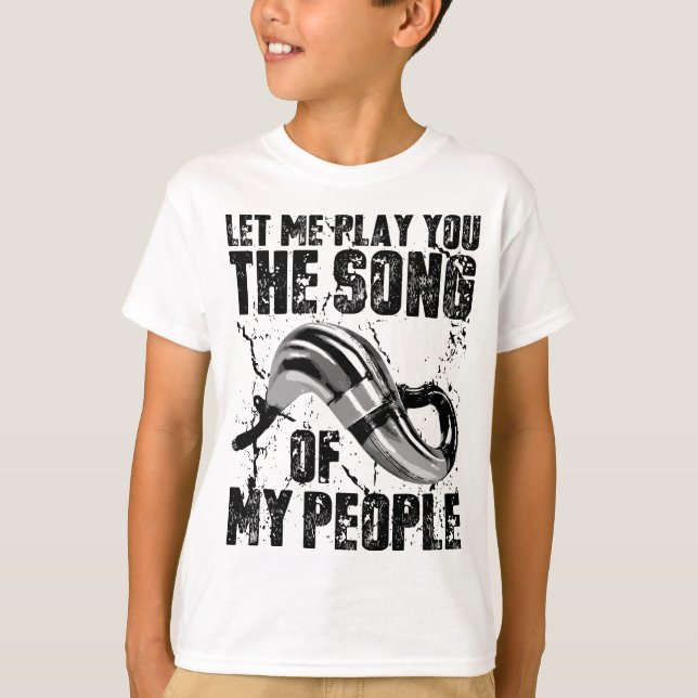T-shirt Chanson de My People 2 Stroke Motocross Pipe (Devant)