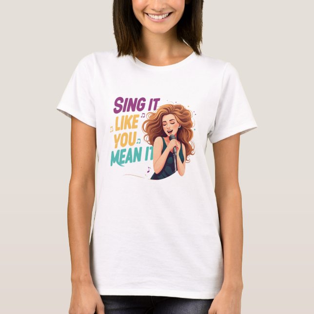 T-shirt Chant de fille (Devant)