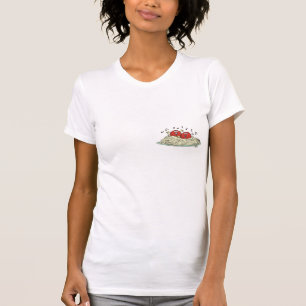 T-shirt chant des boulettes de viande sur spaghetti