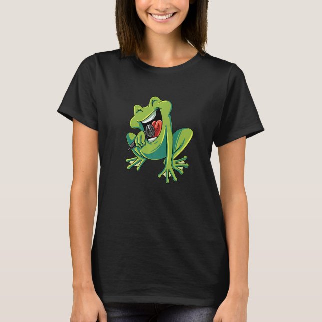 T-shirt Chanter le crapaud de grenouille (Devant)
