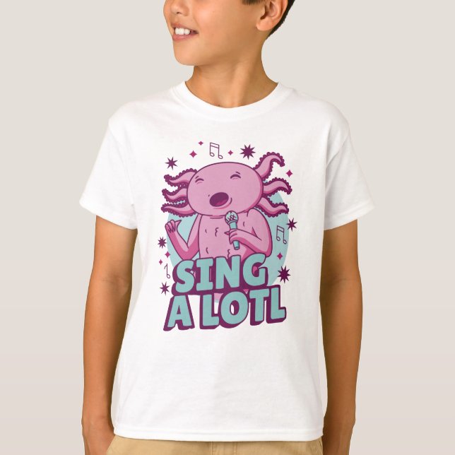 T-shirt Chanter un long chant Axolotl (Devant)