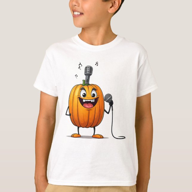 T-shirt Chanteur citrouille (Devant)