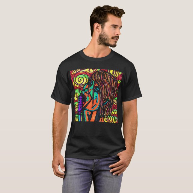 T-shirt Chanteur coloré T-shirt2 (Devant entier)
