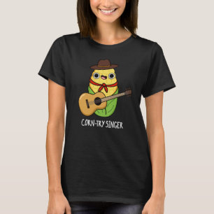 T-shirt Chanteur de corne Funny Corn Pun Dark BG