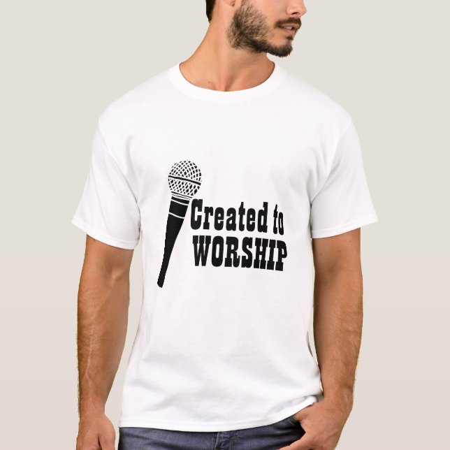 T-shirt Chanteur de l'équipe de culte créé pour le culte (Devant)