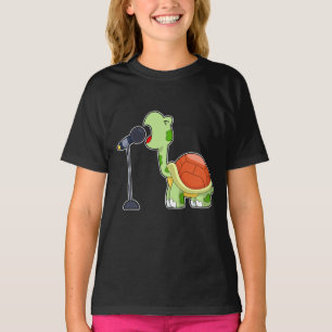 T-shirt Chanteur de tortue Microphone