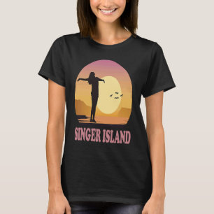 T-shirt Chanteur Island Vacation Beach Matin Sun Water Pea
