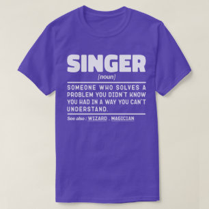 T-shirt Chanteur Noun Définition Chanteur Apocalypse Cool 