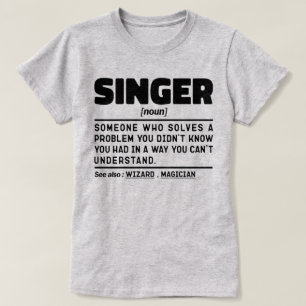 T-shirt Chanteur Noun Définition Chanteur Apocalypse Cool 