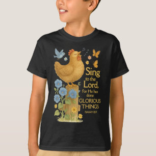 T-shirt Chantez au Seigneur - Poulette Mignonne Création C