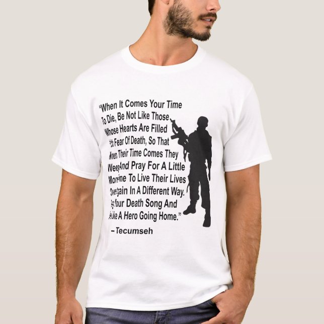 T-shirt Chantez votre chanson de la mort et mourez comme (Devant)