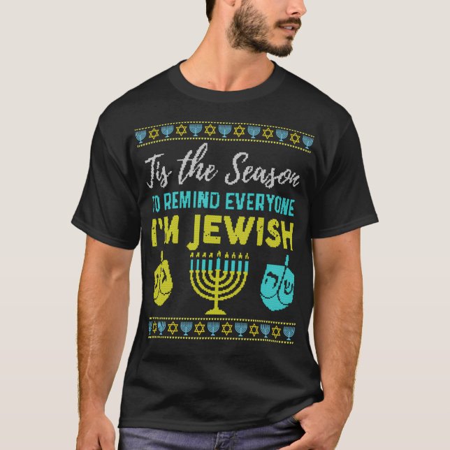 T-shirt Chanukkah Drôle C'Est La Saison De Rappeler À Tout (Devant)