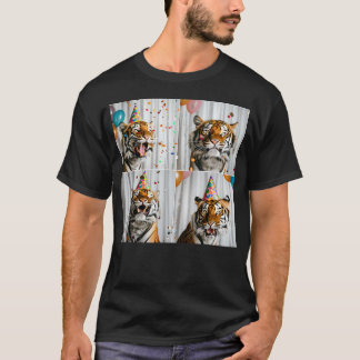 T-shirt Chapeau d'anniversaire au visage de tigre Amateur