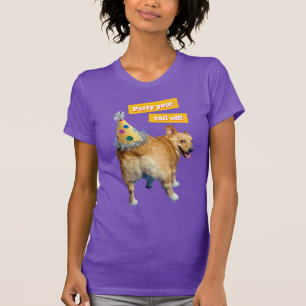 T-shirt Chapeau d'anniversaire Corgi Butt