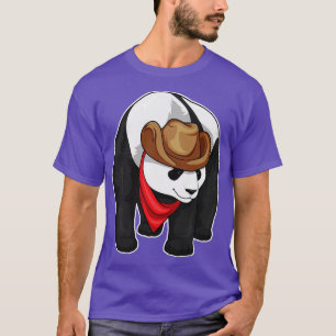 T-shirt Chapeau de cowboy panda cowboy